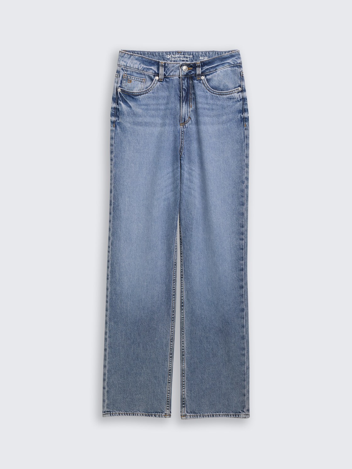 TTELIN STRAIGHT Jeans - Tinted Blue Denim - Vorder-Produkt-Ansicht
