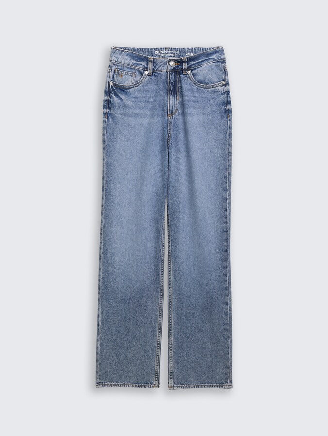 TTELIN Straight Jeans by Denim Female, Tinted Blue Denim