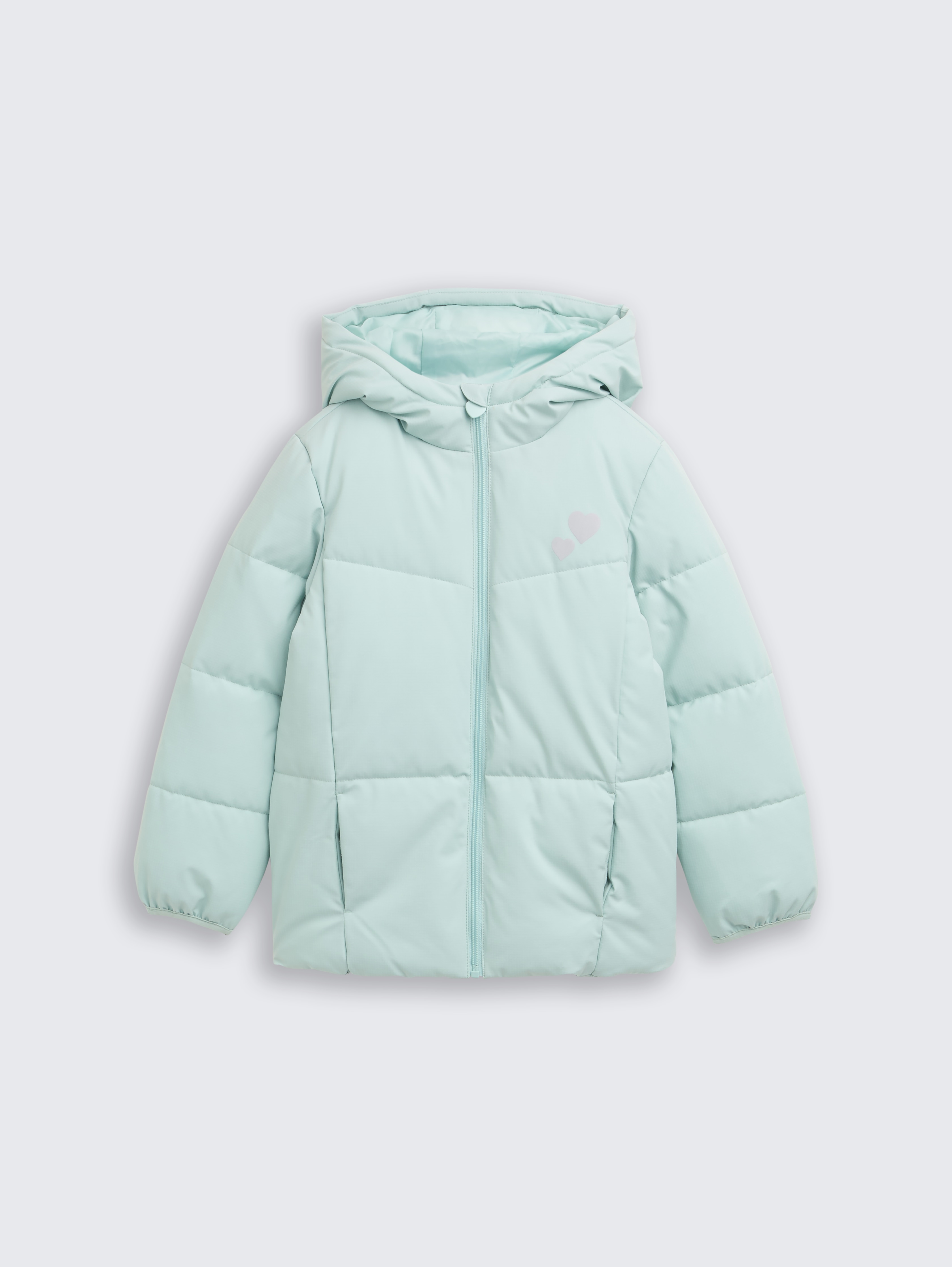 Puffer-Jacke mit Kapuze von Mini Girls, blue haze