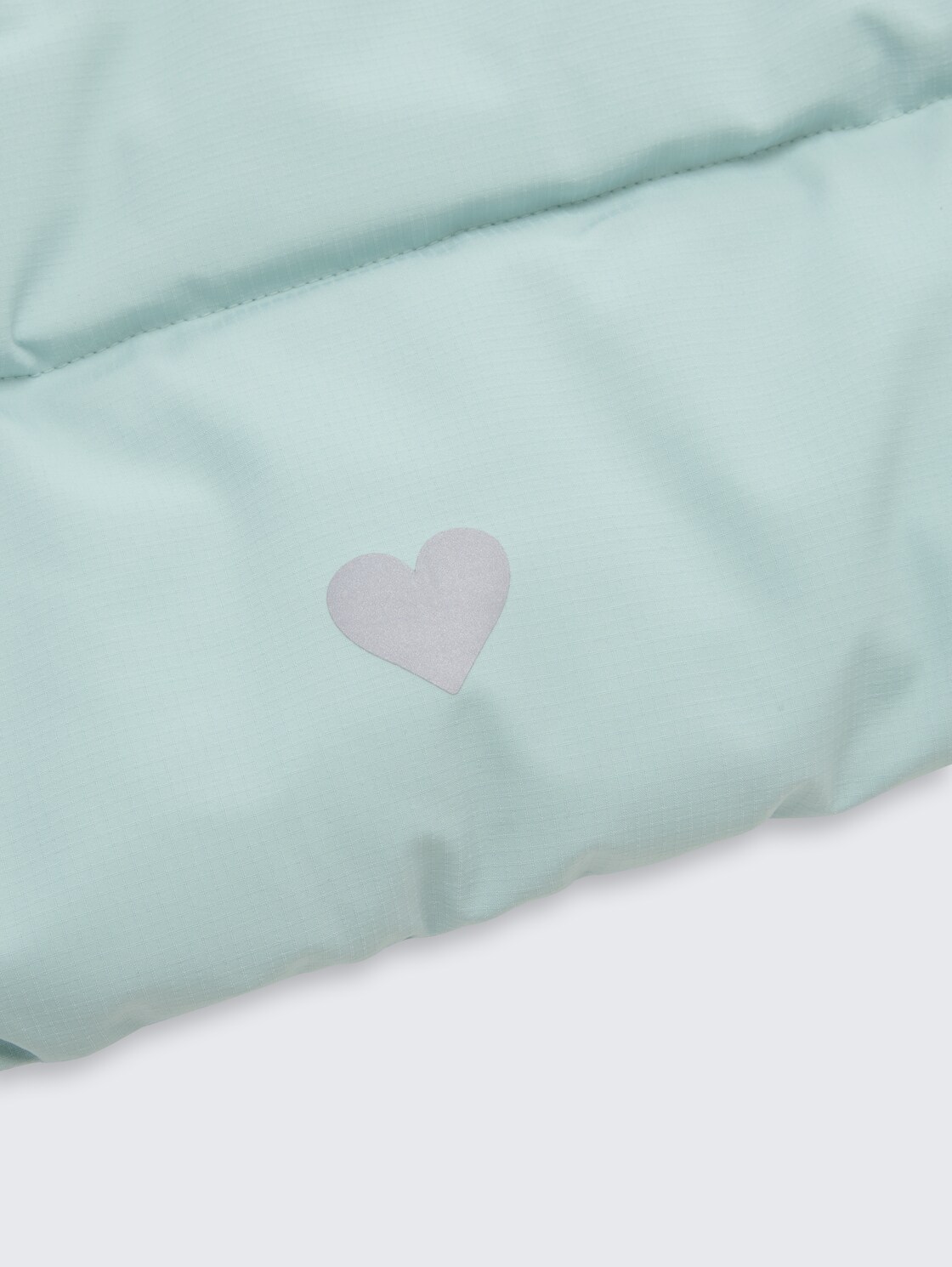 Puffer-Jacke mit Kapuze - blue haze - Detail-Model-Ansicht