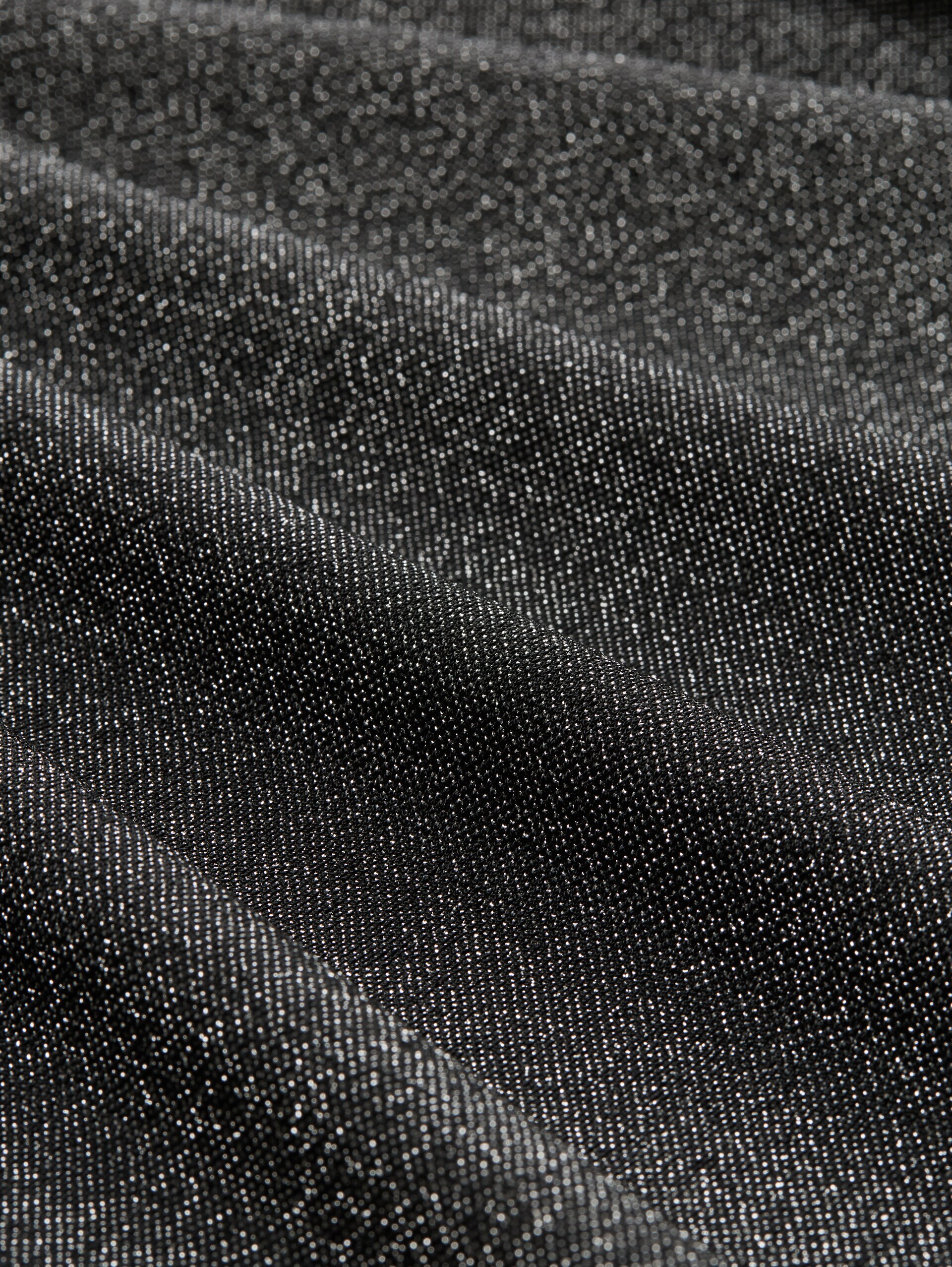 Fitted Mini-Kleid mit Glitzer-Effekt - black glitter - Material-Ansicht