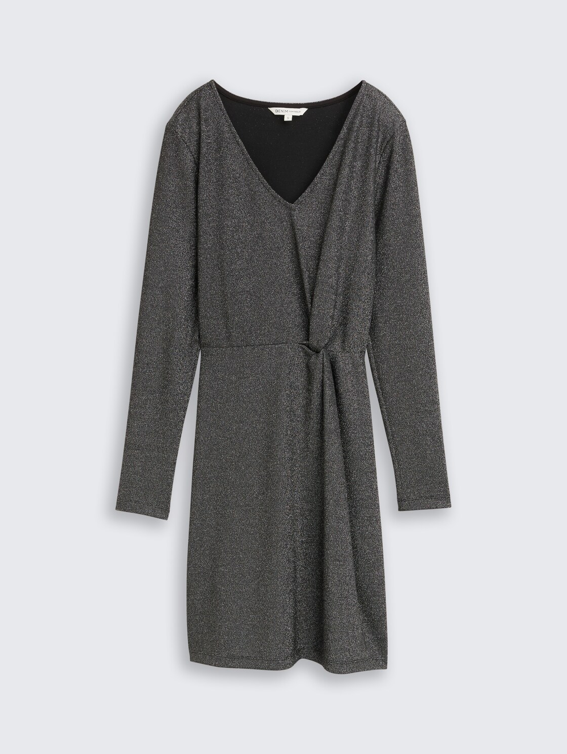 Fitted Mini-Kleid mit Glitzer-Effekt - black glitter - Vorder-Produkt-Ansicht