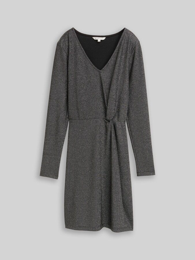 Fitted Mini-Kleid mit Glitzer-Effekt von Denim Female, black glitter