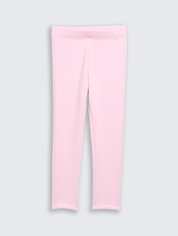 Basic leggings met zachte voering door Mini Girls, Peachskin