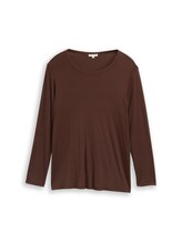 Nicht ausgewählt, Plus Size - Basic Slim Fit Langarmshirt von , braun