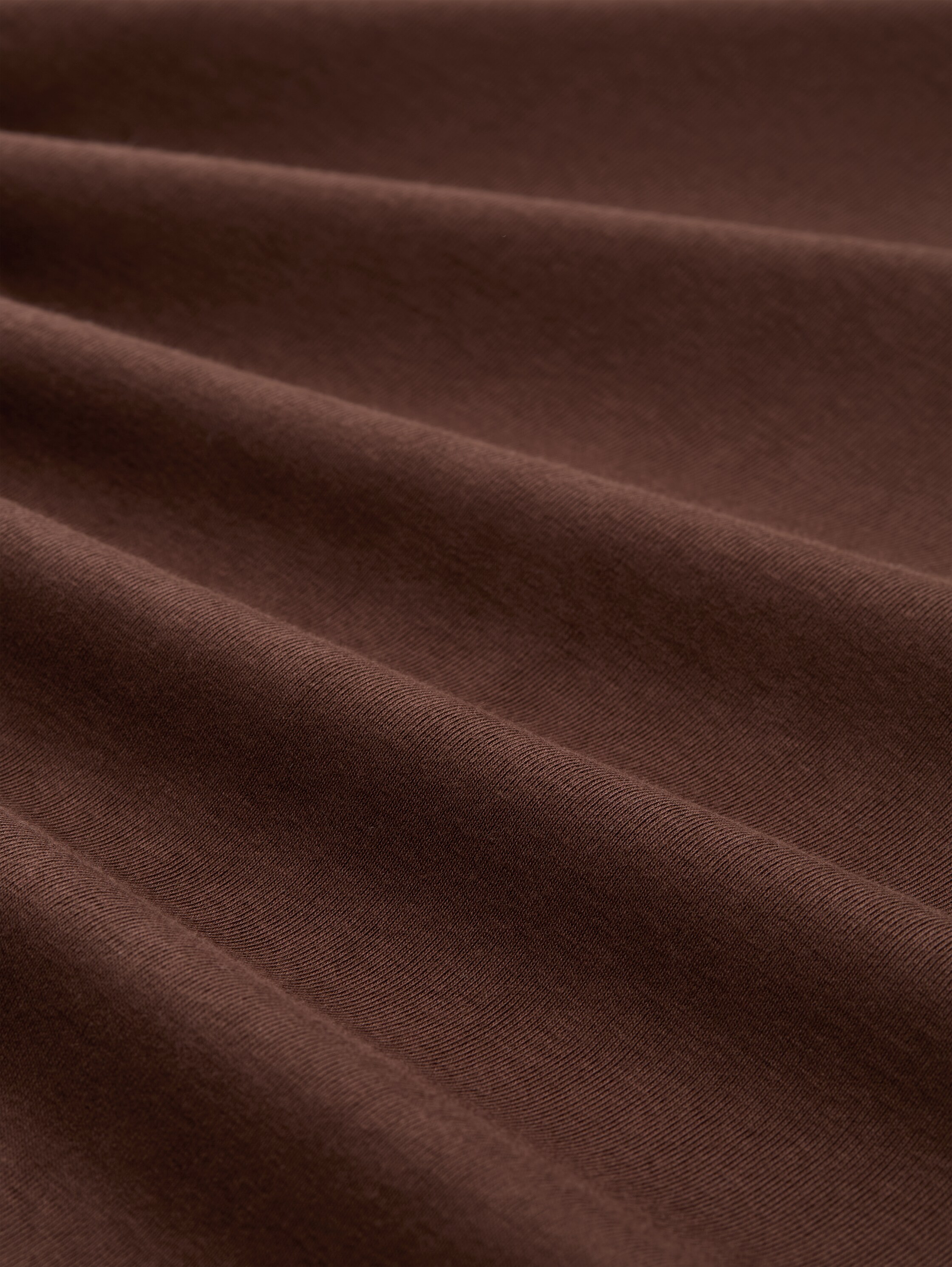 Plus Size - Basic Slim Fit Langarmshirt - dark_pecan_brown - 