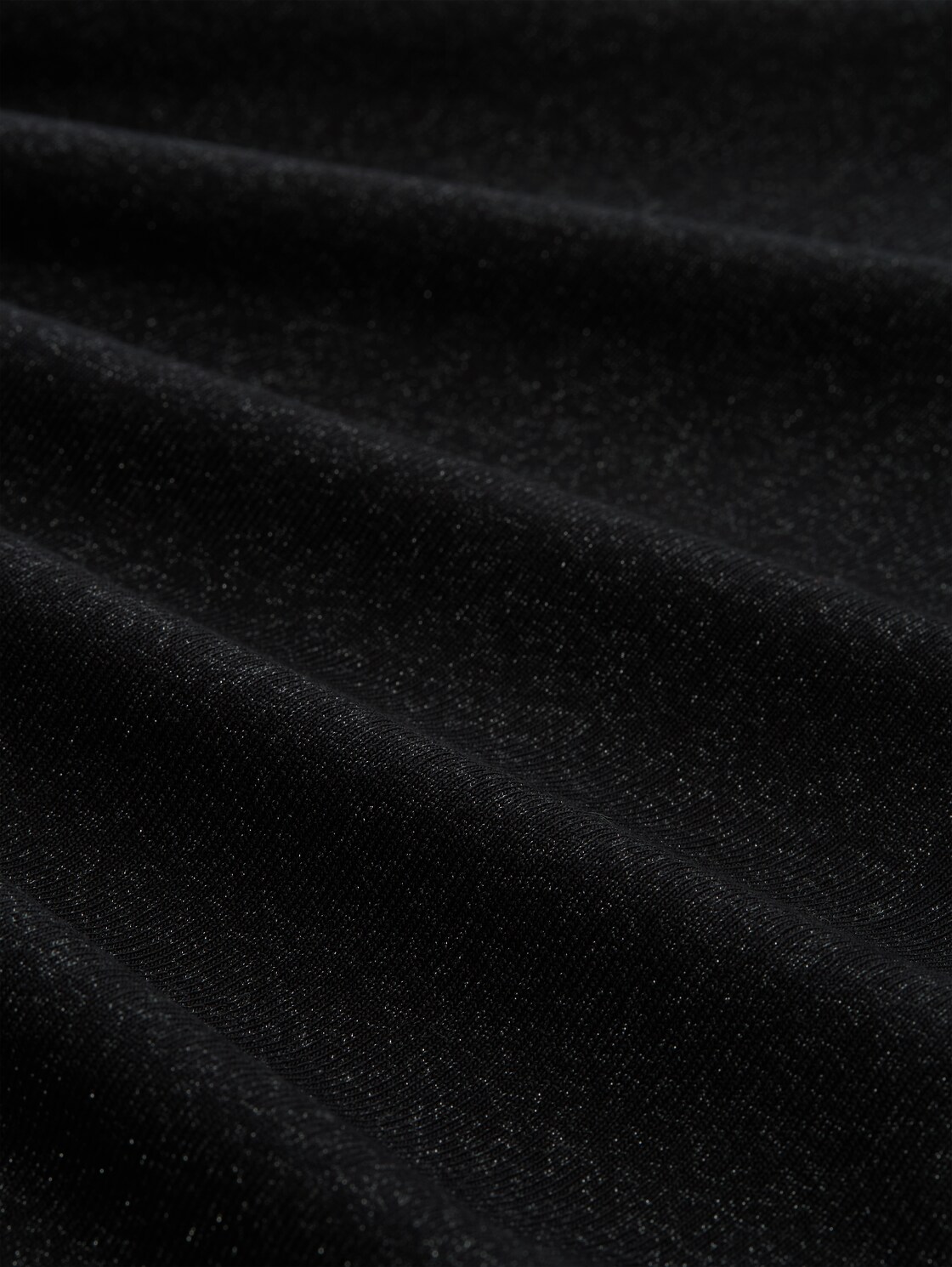 Plus Size - Loose Fit Langarmshirt mit Glitzer-Effekt - deep black - Material-Ansicht