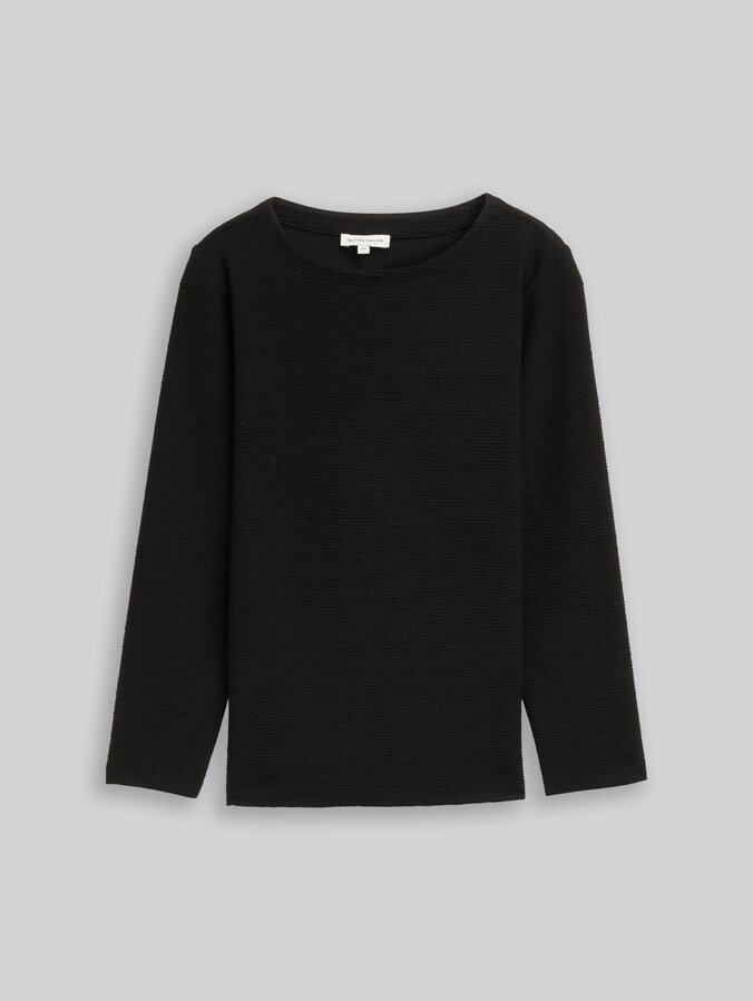 Plus Size - Sweatshirt mit Glitzer-Effekt von Women Plus Size, deep black