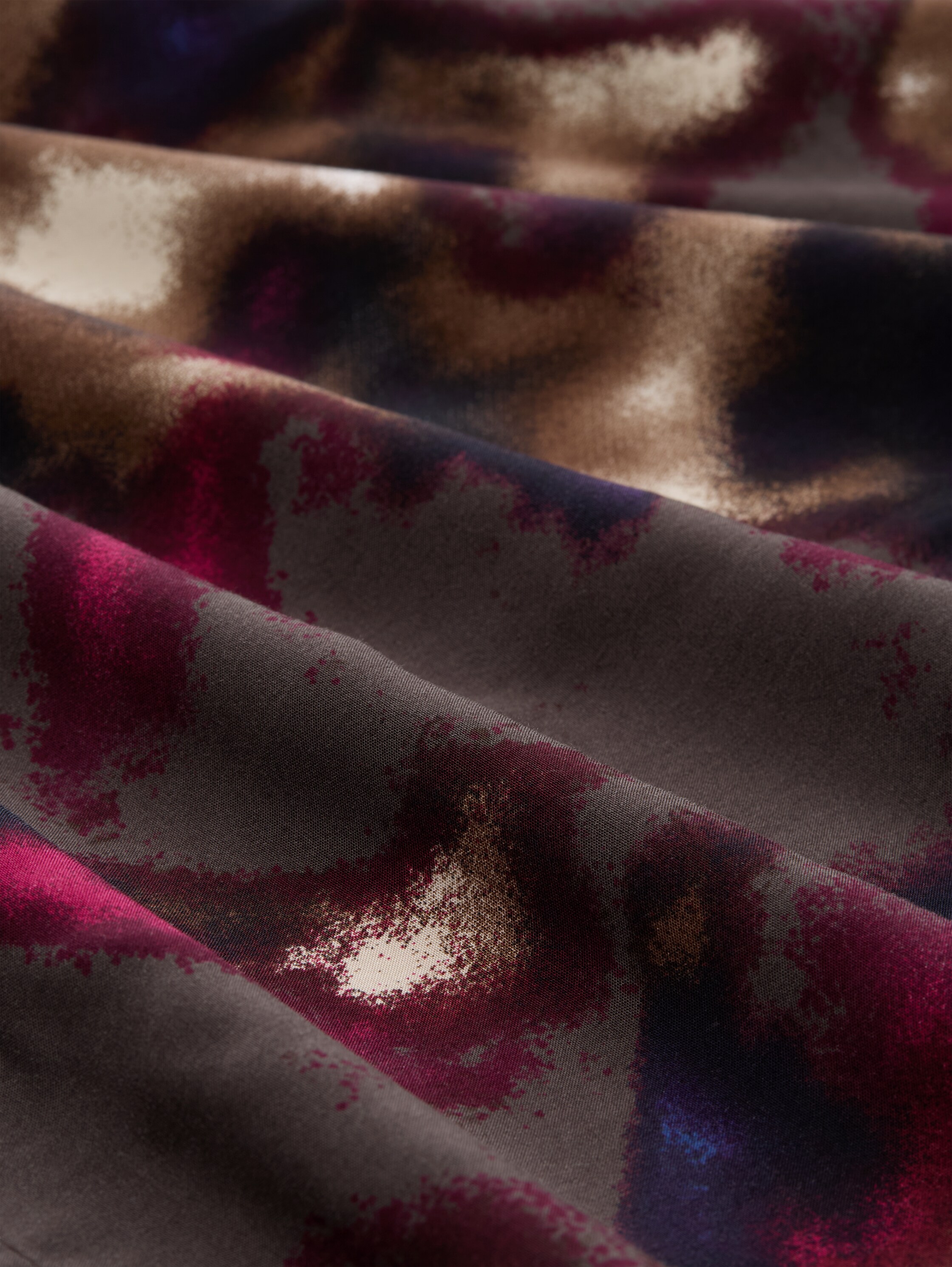 Plus Size - Blouse met patroon - brown_blurry_argyle - 