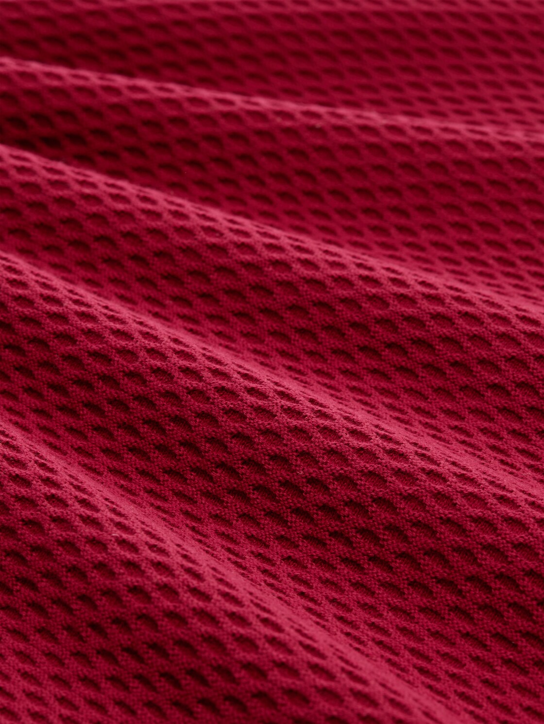 Plus Size - Loose Fit Strickpullover aus Baumwolle - Rumba Red - Material-Ansicht