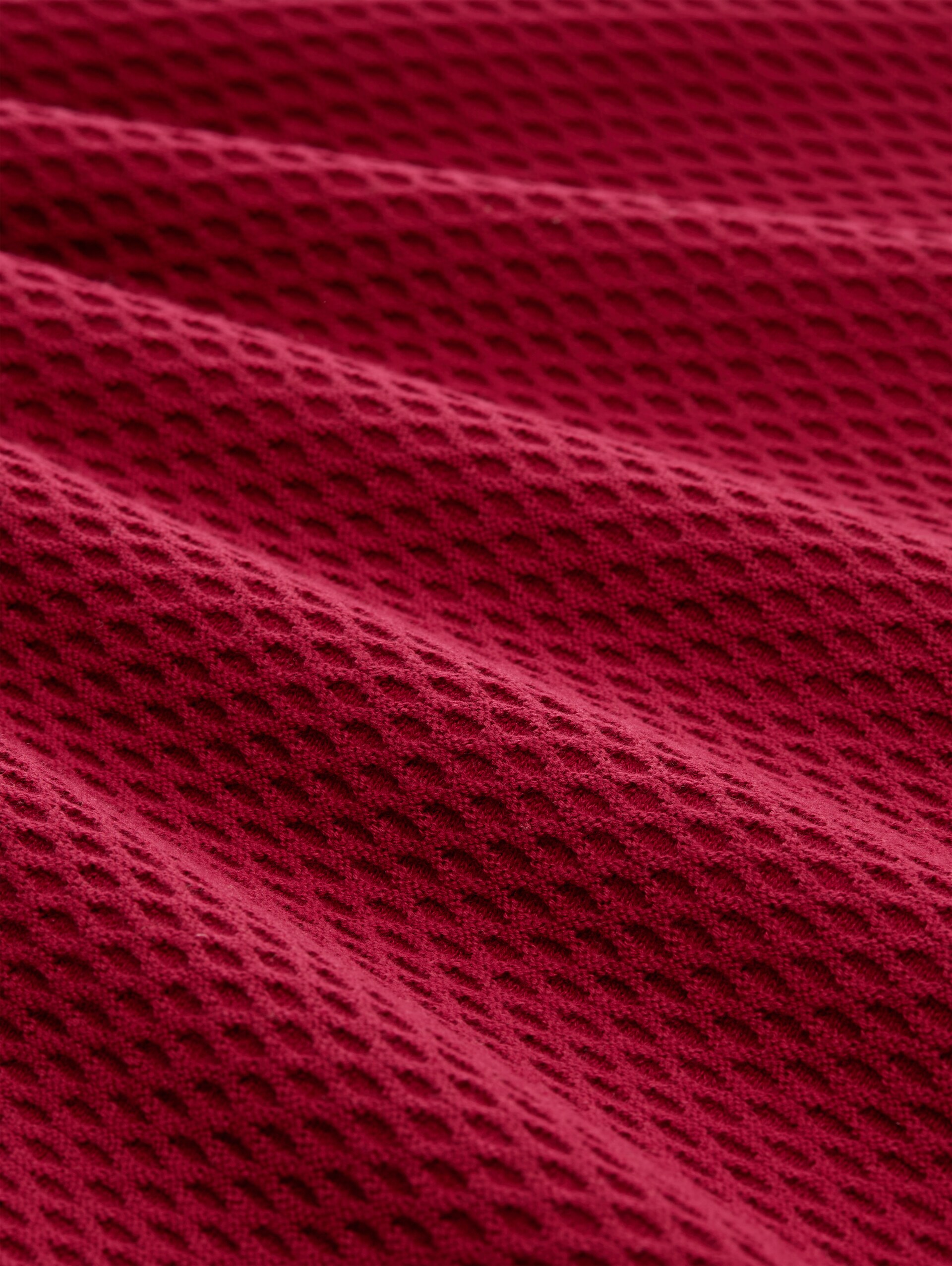 Plus Size - Loose Fit Strickpullover aus Baumwolle - Rumba Red - Material-Ansicht