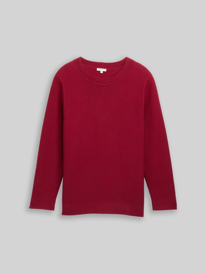 Plus Size - Pull en coton ample par Women Plus Size, Rumba Red