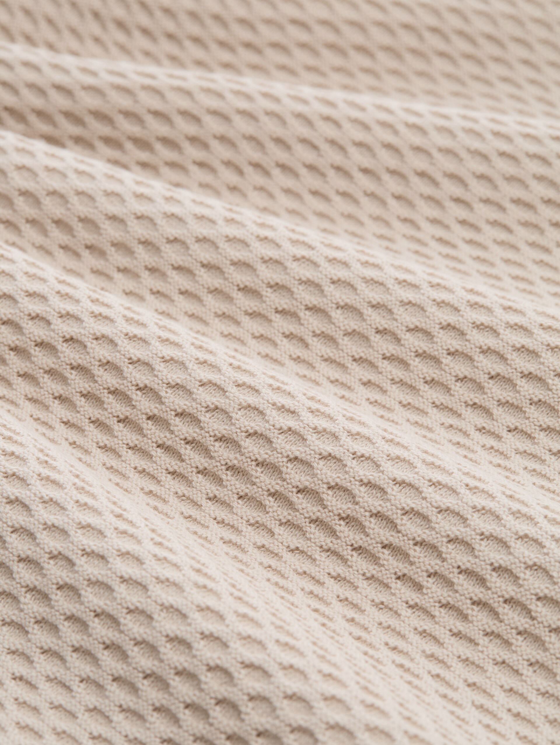 Plus Size - Loose Fit Strickpullover aus Baumwolle - sand stone beige - Material-Ansicht