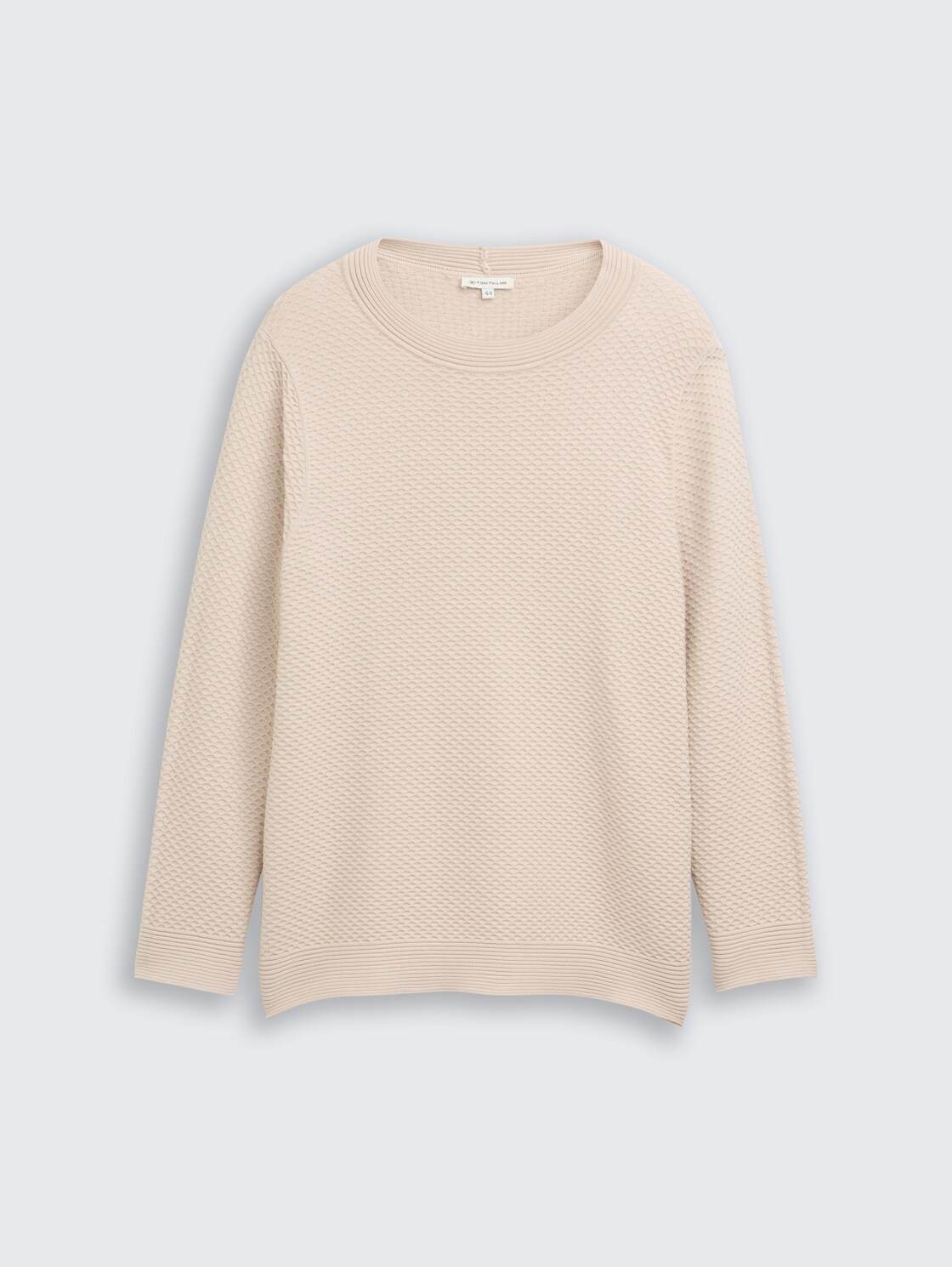 Plus Size - Loose Fit Strickpullover aus Baumwolle - sand stone beige