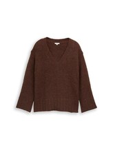 Ausgewählt, Plus Size - Loose Fit Strickpullover mit Wollanteil von Tom Tailor, braun