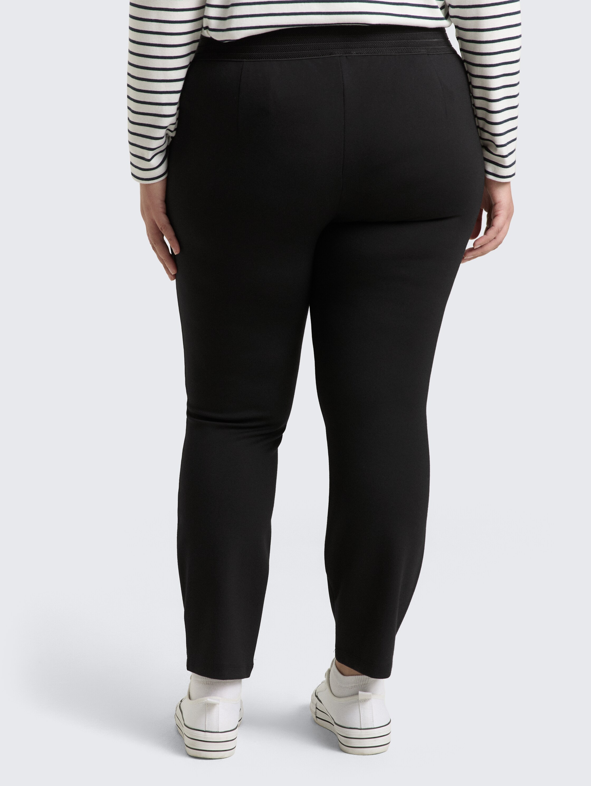 Plus Size - Treggings Hose mit elastischem Bund - deep_black_1 - 