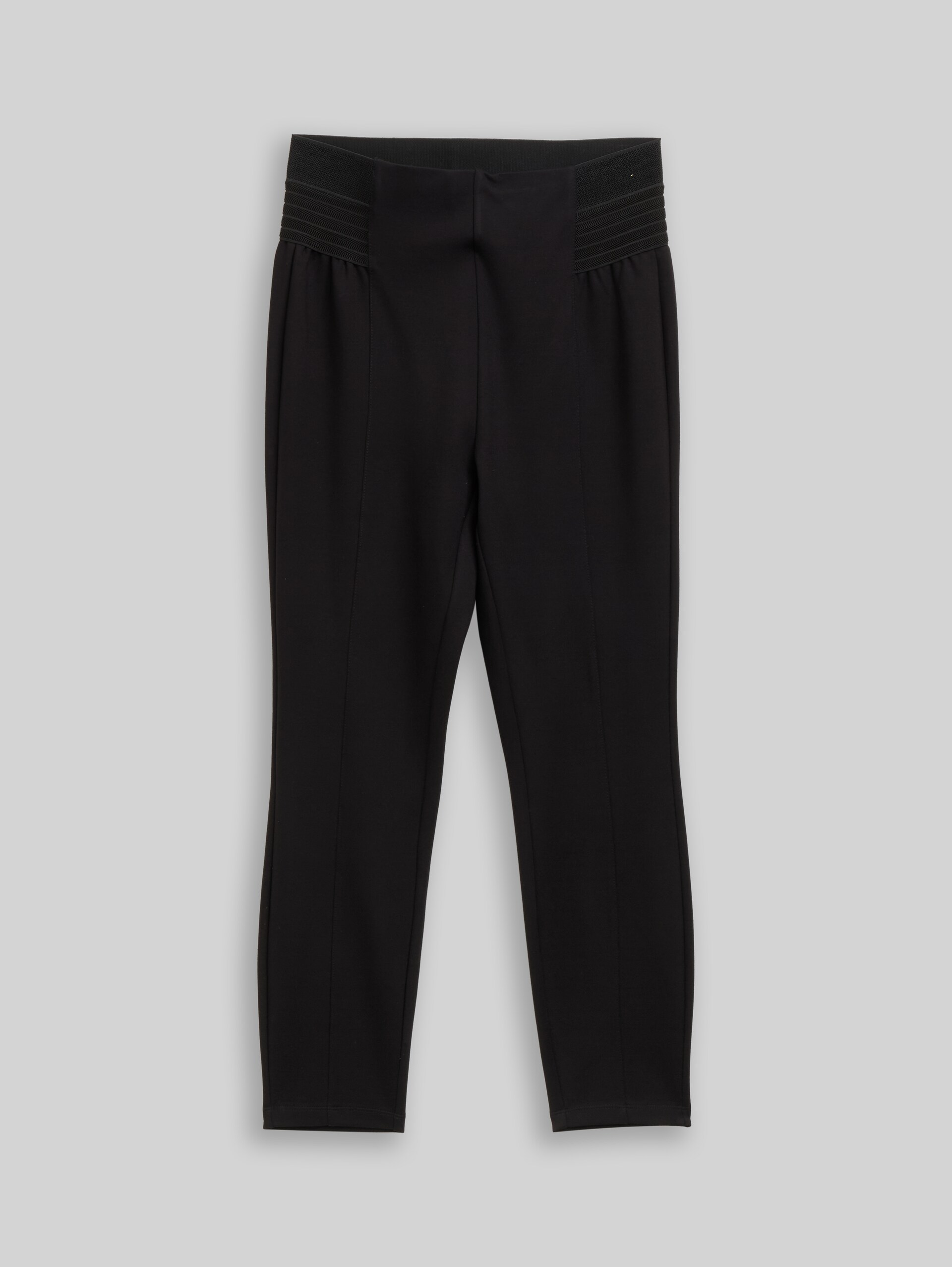 Plus Size - Treggings Trousers with elasticated waistband - deep black - Front product view