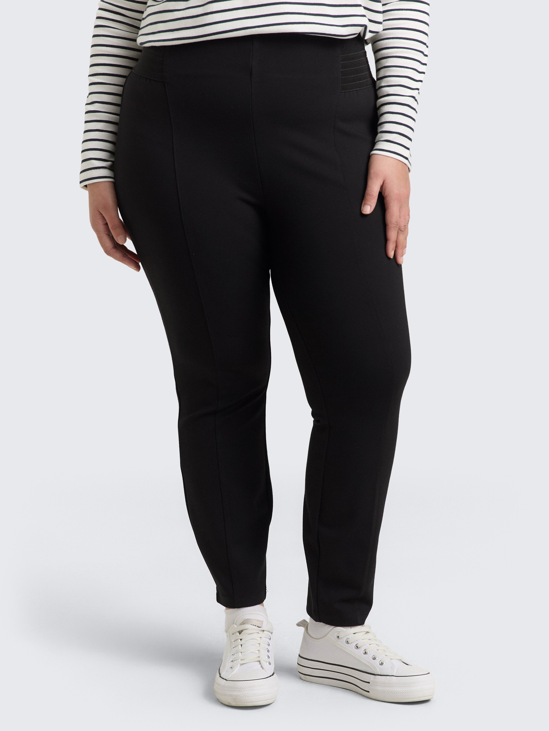 Plus Size - Treggings Hose mit elastischem Bund - deep_black_1 - 