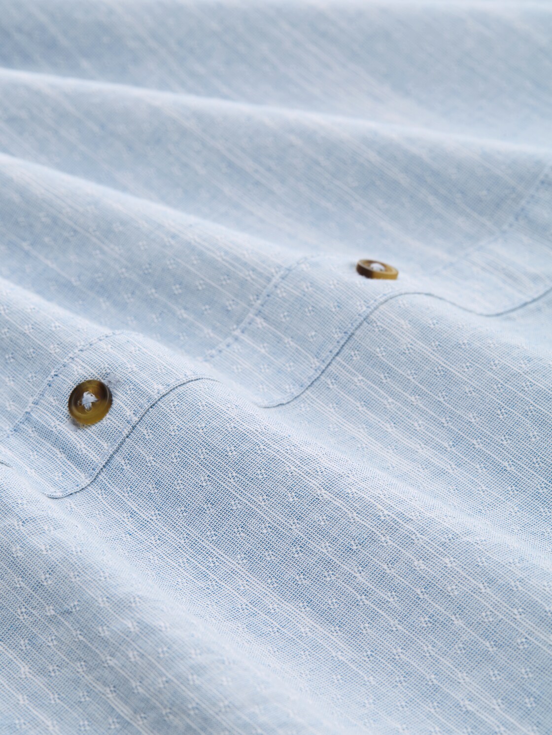 Regular Fit Hemd mit Turn-Up-Funktion - blue petrol structure - Material-Ansicht