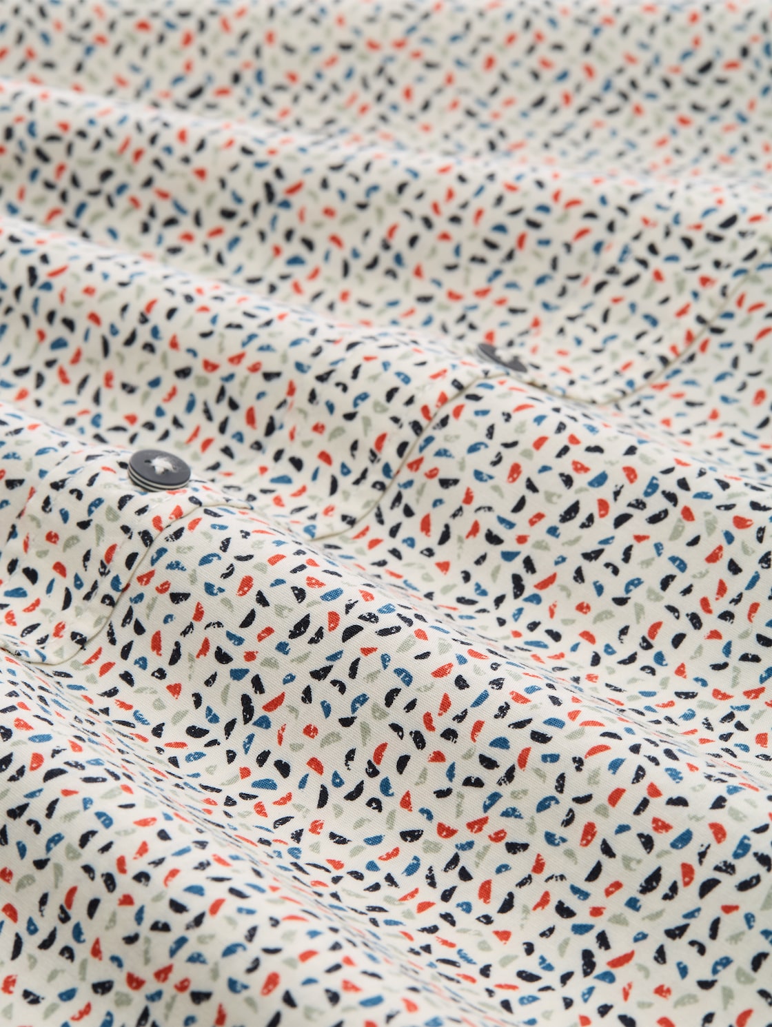 Fitted Hemd mit Muster - white abstract design - Material-Ansicht