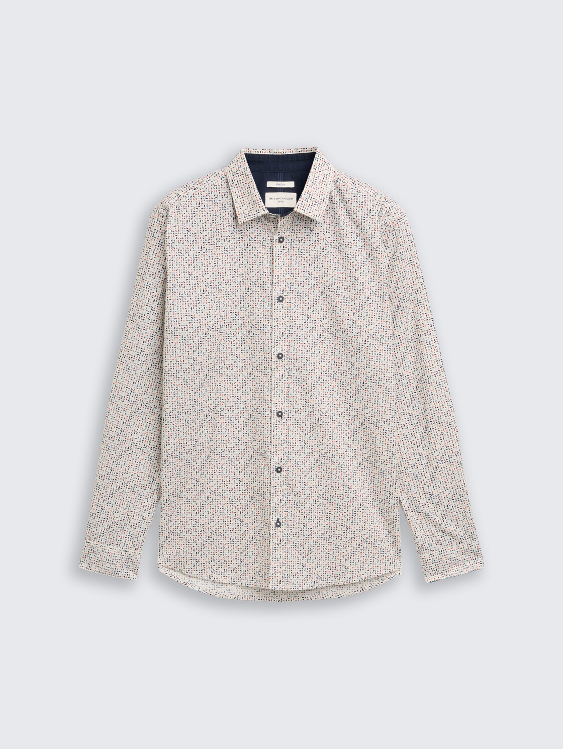 Fitted Hemd mit Muster - white abstract design - Vorder-Produkt-Ansicht