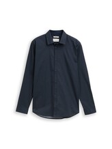Ausgewählt, Fitted Hemd mit Muster von Tom Tailor, blau