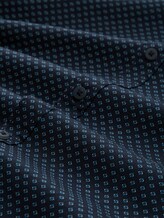 Chemise ajustée à motif - navy diamond design - Vue de la matière