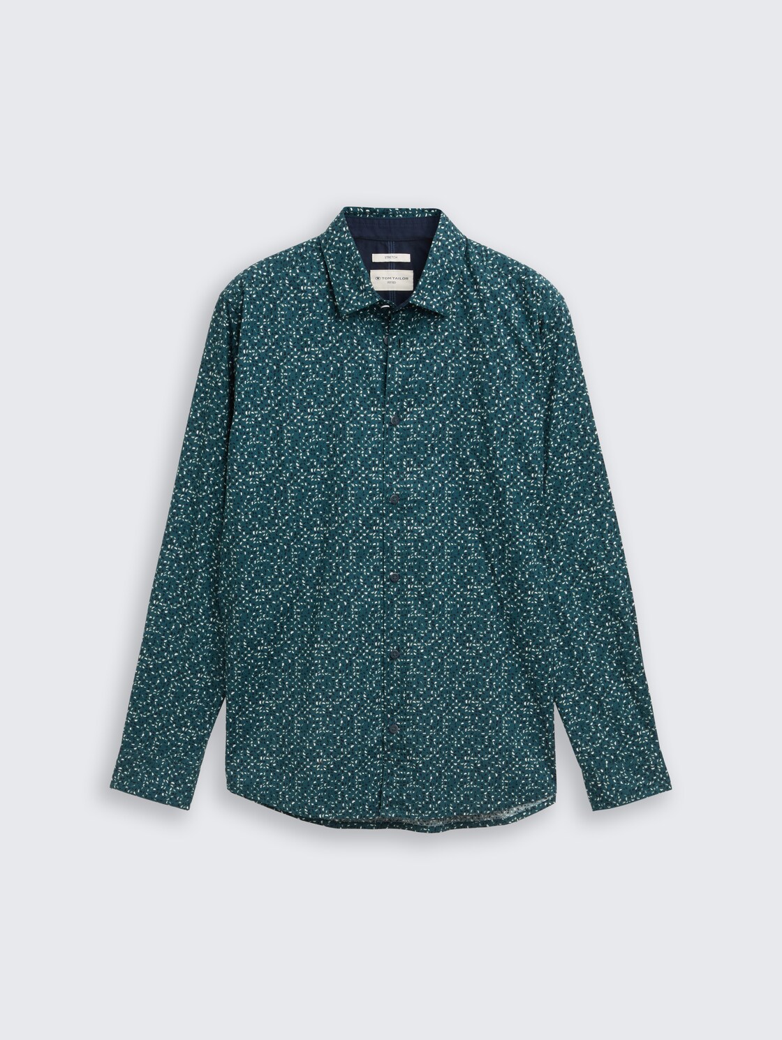 Fitted Hemd mit Muster - meadow green abstract design - Vorder-Produkt-Ansicht