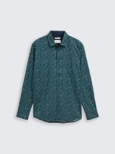Chemise ajustée à motif - meadow green abstract design - Vue de face du produit
