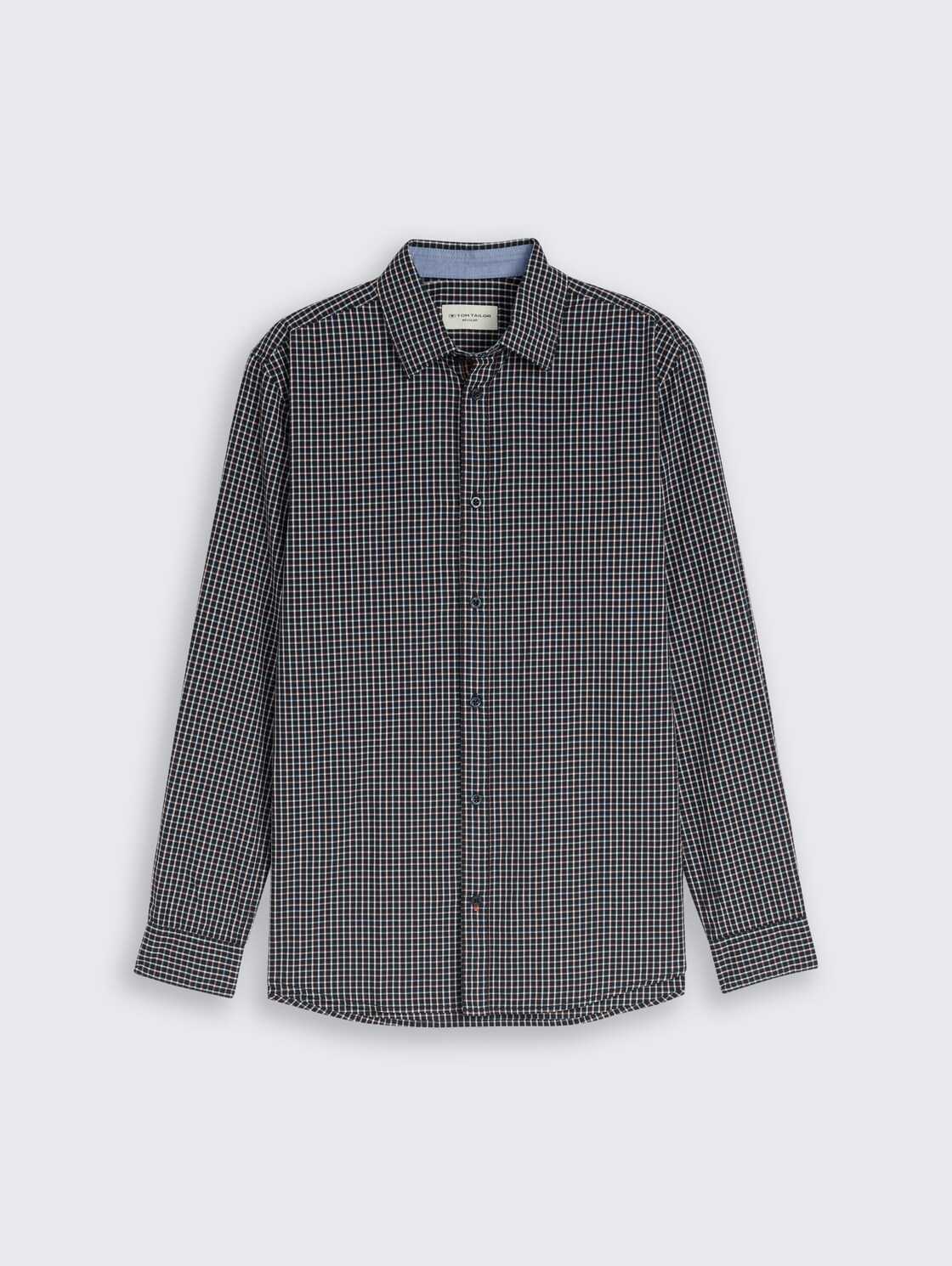 Regular Fit Hemd mit Karomuster - navy small check - Vorder-Produkt-Ansicht