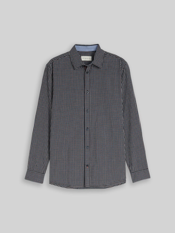 Regular Fit Hemd mit Karomuster von Men, navy small check