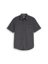 Non sélectionné, Chemise à manches courtes et coupe régulière avec structure gaufrée par , noires