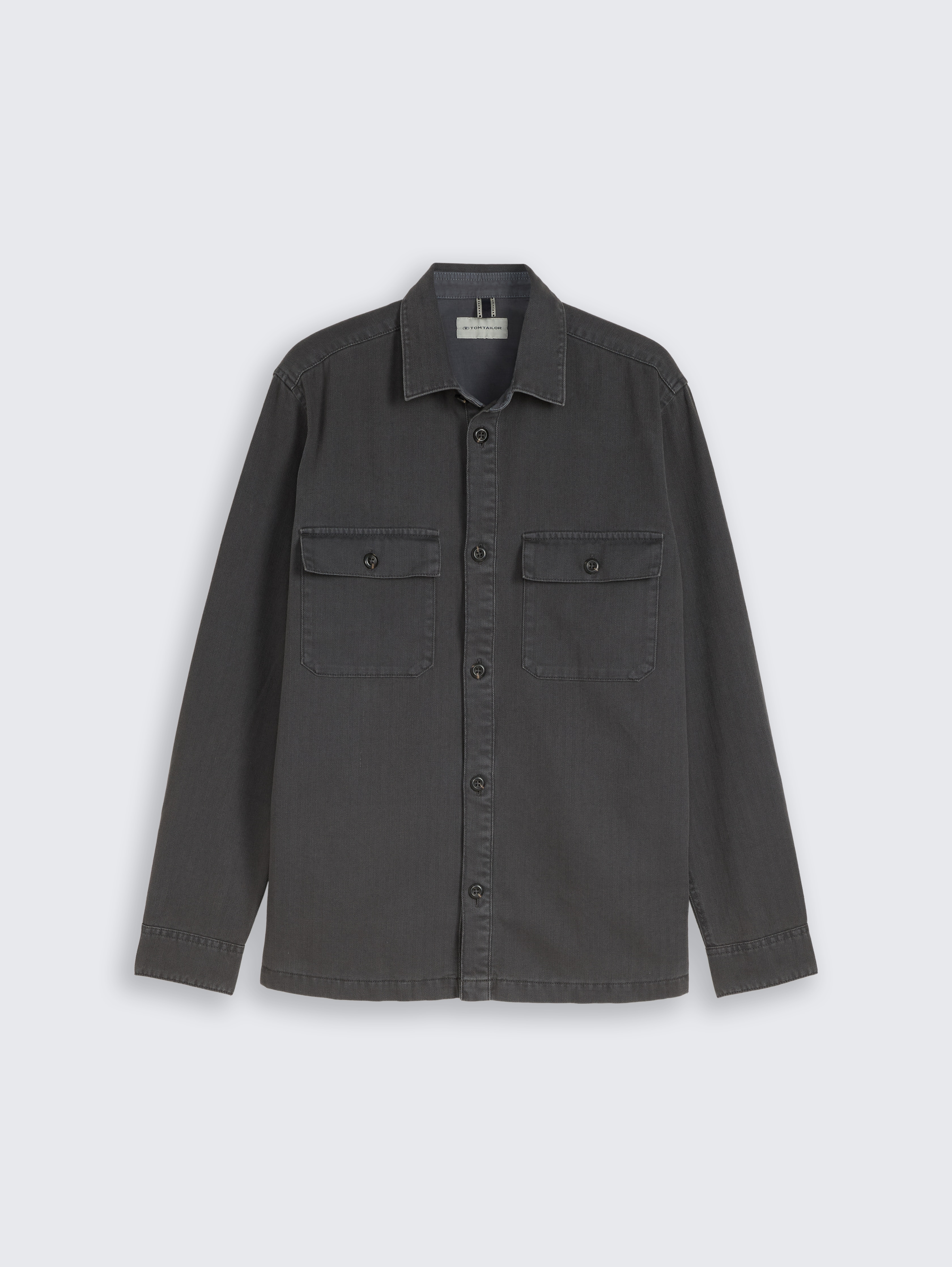 Overshirt im Washed-Look von Men, Tarmac Grey