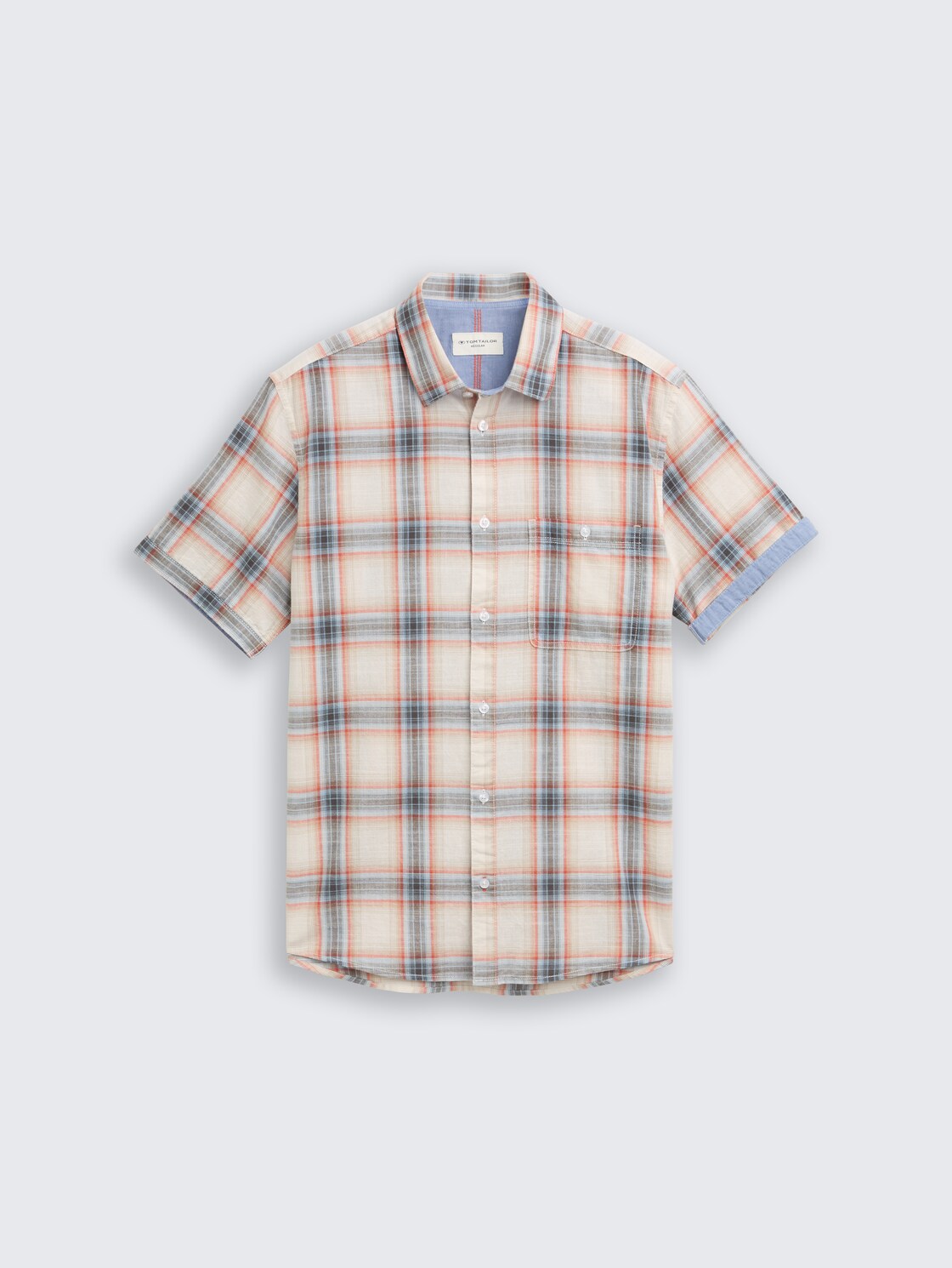 Regular Fit Kurzarmhemd mit Karomuster - white multicolor check - Vorder-Produkt-Ansicht