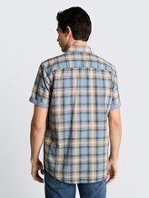 Chemise à manches courtes et coupe régulière à carreaux - blue multicolor check - Découpe Vue arrière du modèle