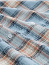 Chemise à manches courtes et coupe régulière à carreaux - blue multicolor check - Vue de la matière