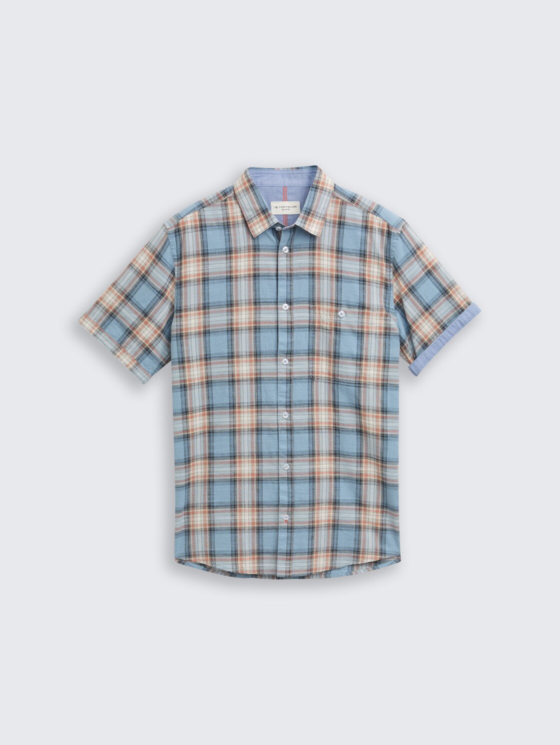 Regular Fit Kurzarmhemd mit Karomuster - blue multicolor check - Vorder-Produkt-Ansicht