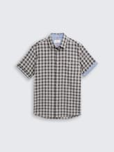 Regular Fit Kurzarmhemd mit Karomuster - grey white check - Vorder-Produkt-Ansicht