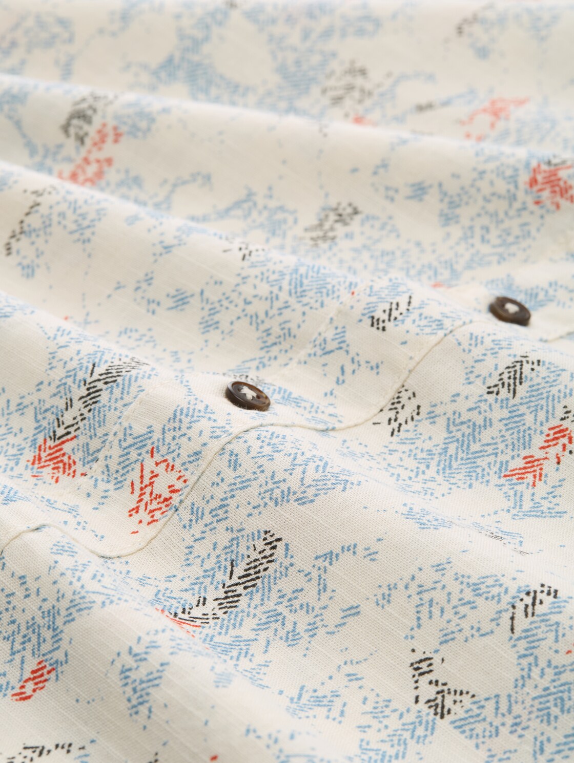 Comfort Fit Kurzarmhemd mit Muster - offwhite structure design - Material-Ansicht
