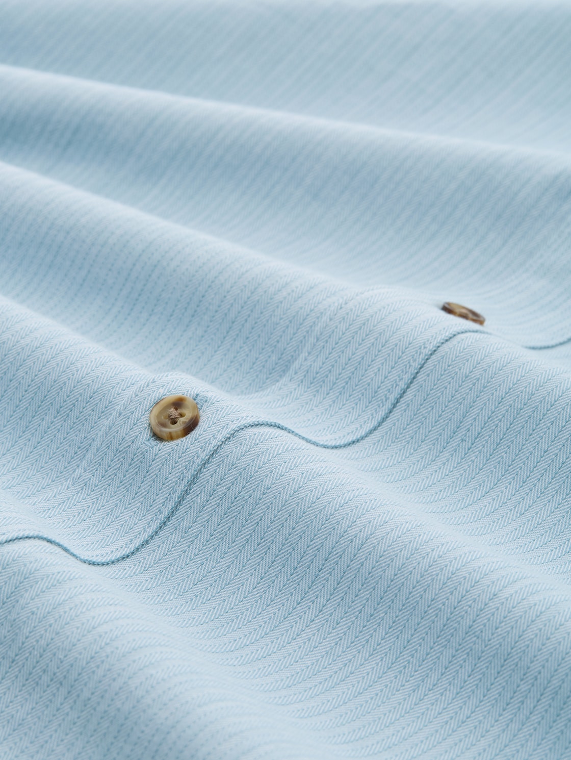 Regular Fit Hemd mit Turn-Up-Funktion - mountain blue herringbone - Material-Ansicht