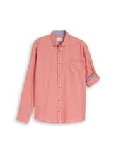 Nicht ausgewählt, Regular Fit Hemd mit Turn-Up-Funktion von Tom Tailor, orange