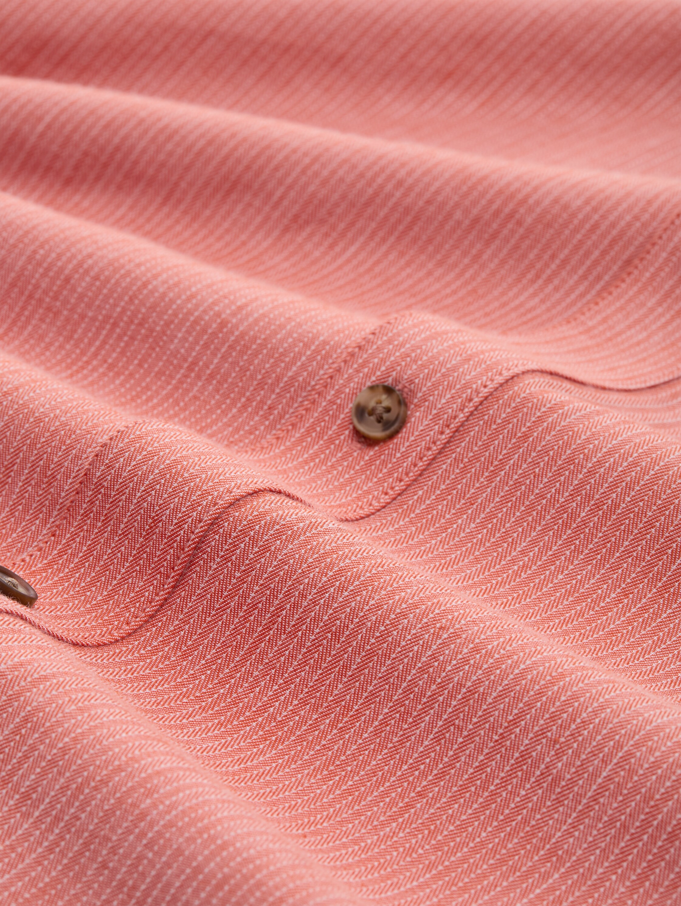 Regular Fit Hemd mit Turn-Up-Funktion - chili_orange_herringbone - 