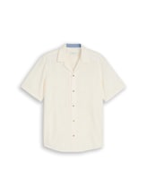 Ausgewählt, Regular Fit Kurzarmhemd mit Stickerei von Tom Tailor, braun