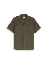 Ausgewählt, Regular Fit Resort Hemd mit Waffelstruktur von Tom Tailor, grün