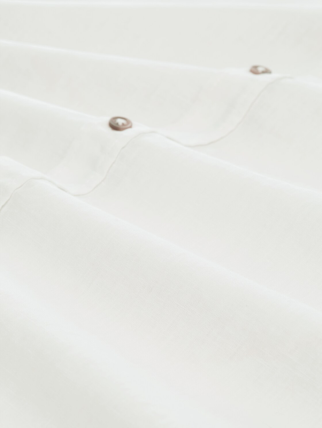 Regular fit overhemd met korte mouwen en linnen - White - Materiaalweergave