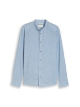 Not Selected, Regular fit shirt with linen blend by Tom Tailor, blue