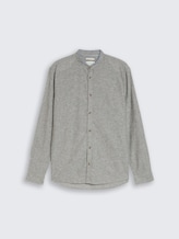 Overhemd met normale pasvorm en linnenmix - faded leaf green chambray - Product vooraanzicht