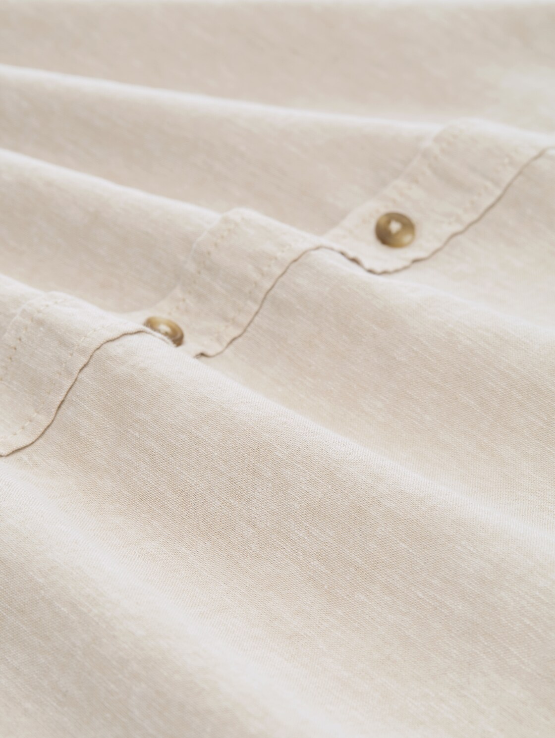 Regular Fit Hemd mit Leinenanteil - cashew beige chambray - Material-Ansicht
