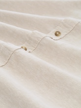 Overhemd met normale pasvorm en linnenmix - cashew beige chambray - Materiaalweergave