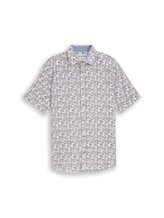 Nicht ausgewählt, Regular Fit Kurzarmhemd mit Leinenanteil von Tom Tailor, weiß